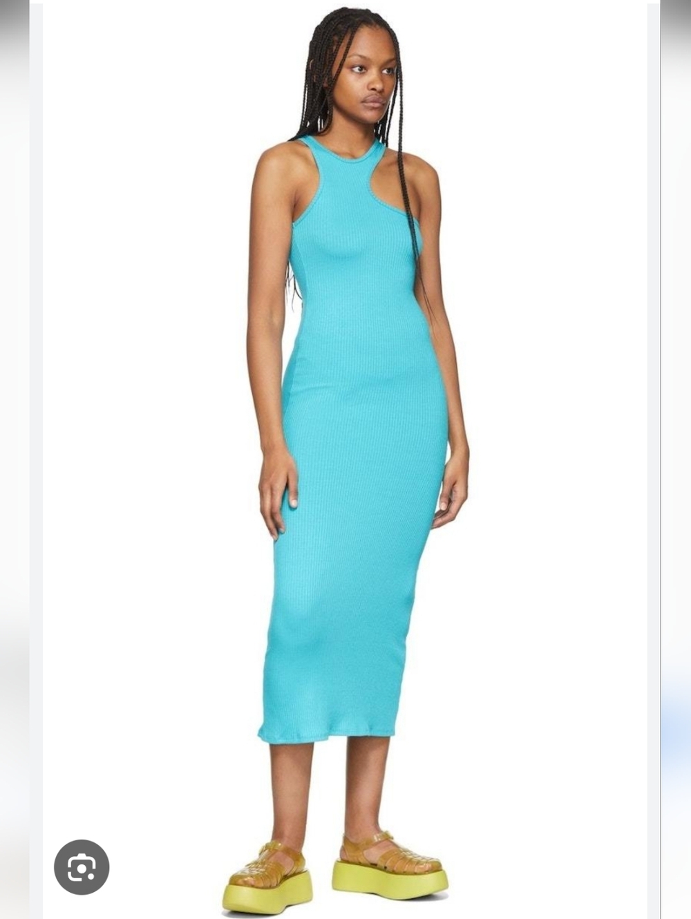 Simon Miller Mawga Blue Assymetrical Midi Tank Dress Size S
